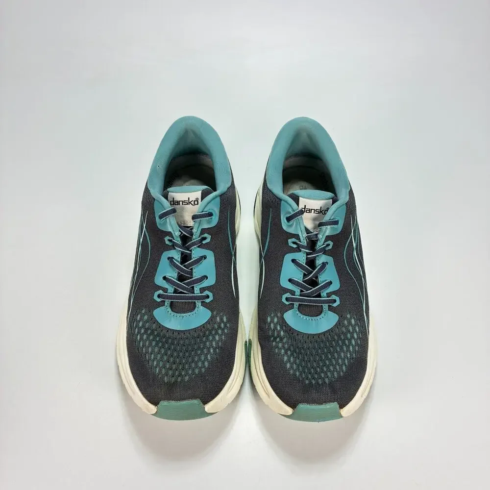 Dansko Pace Teal Black Lace Up Walking Shoes 4205757500 Womens Size US 7.5 EU 38
